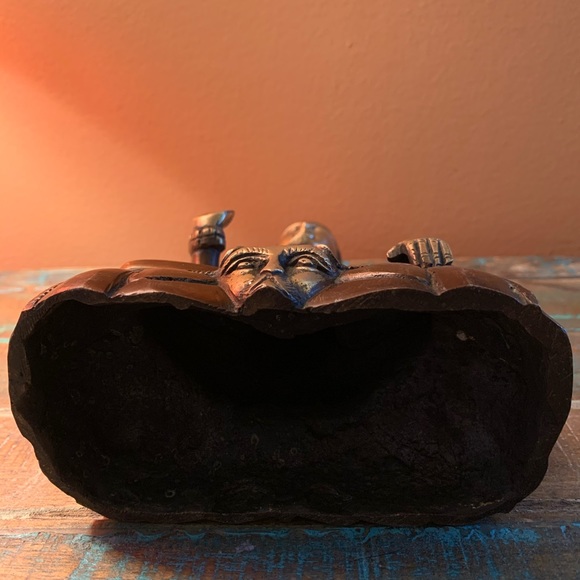 Bronze Finish Sitting Shiva Brass Statue Figurine - Picture 6 of 7